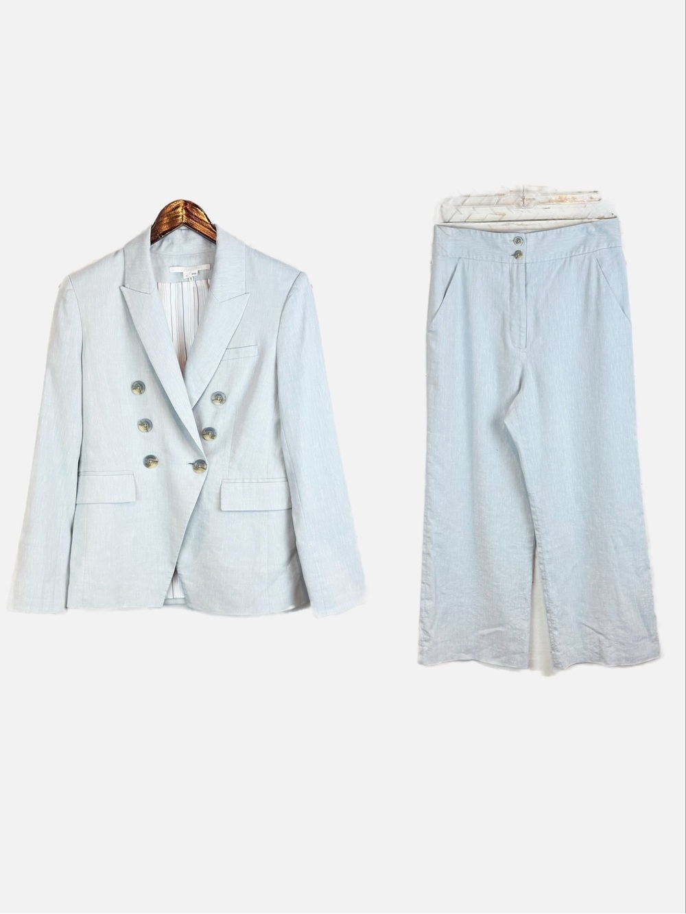 Veronica Beard | Light Blue 2-Piece Suit, 6 Jacket/8 Pants